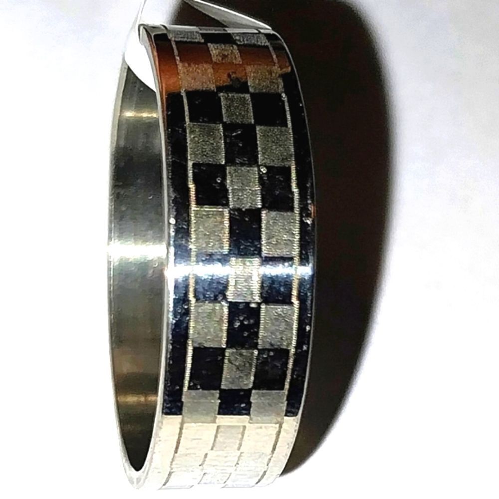 Stainless steel wide band hypoallergenic nickel free Men's ring sz 13